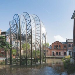 A feat of industrial architecture, the restoration of the Bombay Sapphire Distillery allows the public to get closer to the distillation process of this UK-based facility. Heatherwick Studio’s master plan created two new glasshouses to grow specimens of the 10 exotic plant species used the distillation process.