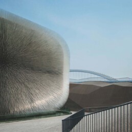 The ‘Seed Cathedral’, Thomas Heatherwick’s design for the UK Pavilion at the 2010 Shanghai Expo, was made of 60,000 transparent fibre optic rods, each encasing seeds at its tip. During the day, they drew light inwards to illuminate the interior. At night, light sources inside each rod made the whole structure glow.